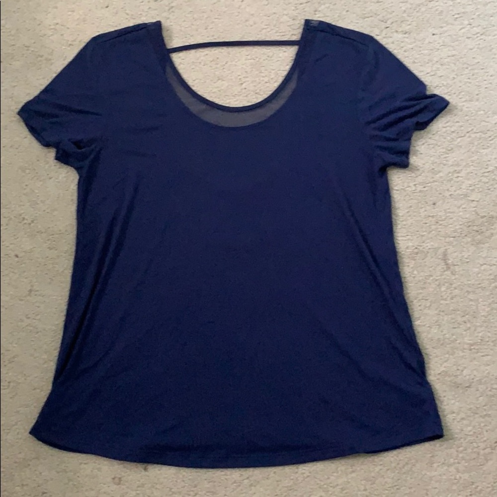 Navy workout tee